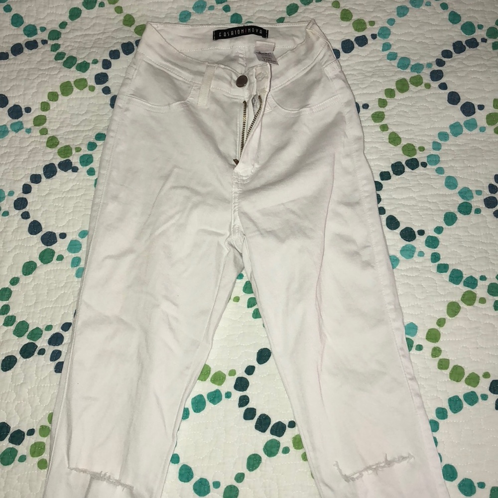 Fashion Nova White Canopy Jeans
